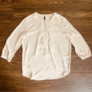 Pink 3/4 Sleeve Blouse Medium by NYDJ